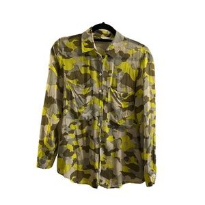 Club Monaco camouflage silk blouse